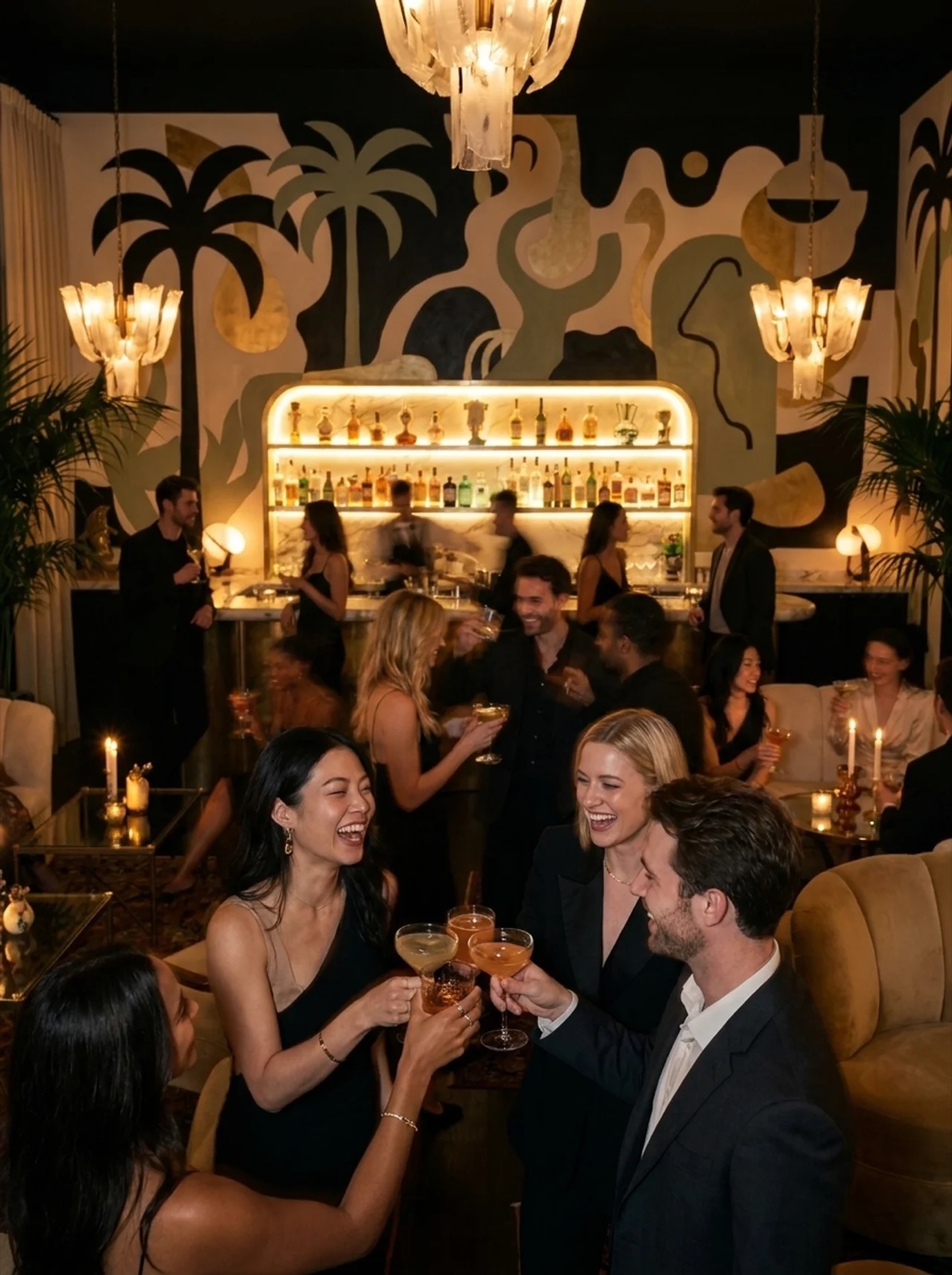Guests together at the SMCC. cocktail club